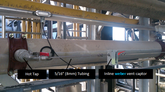 Installled weber vent-captor for compressed air monitoring