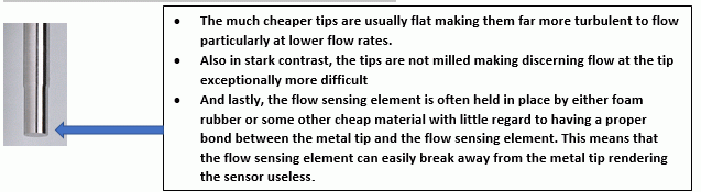 Competitor's sensing tip